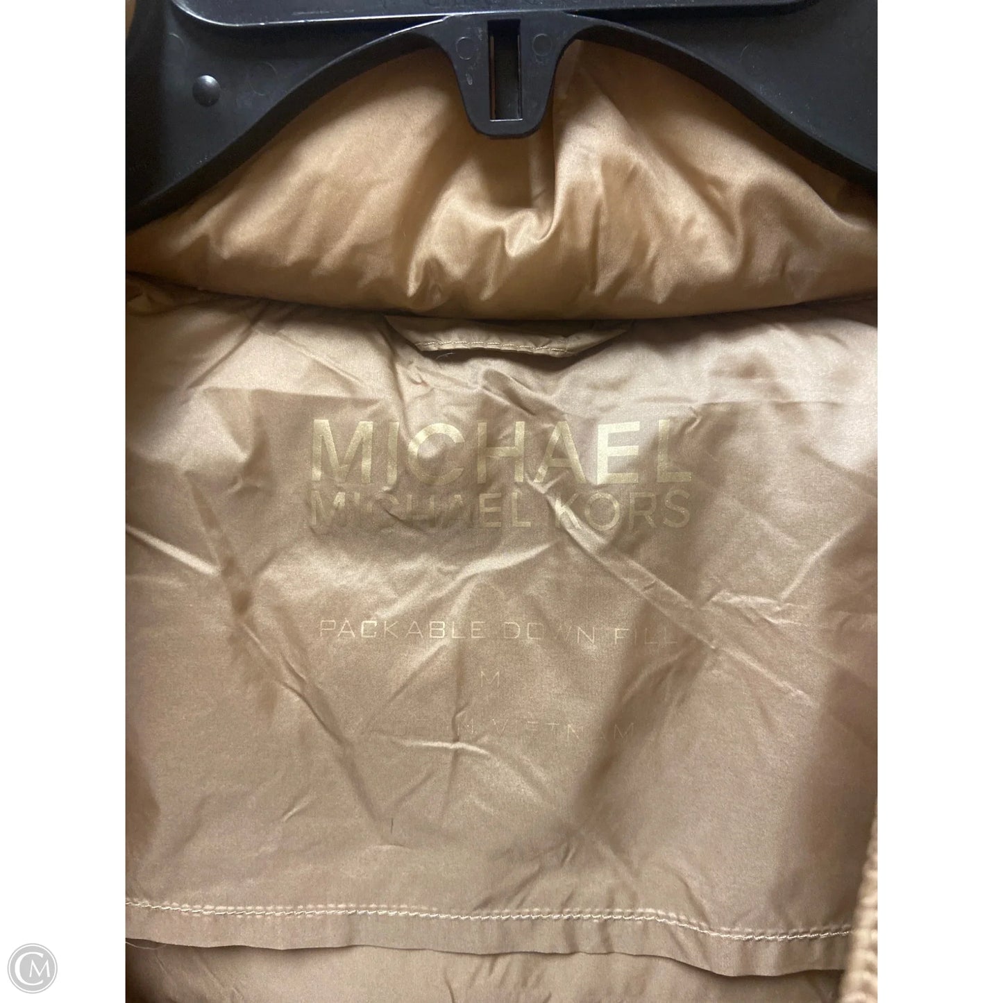 Jacket Puffer & Quilted By Michael By Michael Kors In Gold, Size: M