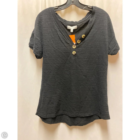 Top Short Sleeve By New Directions In Black, Size: S