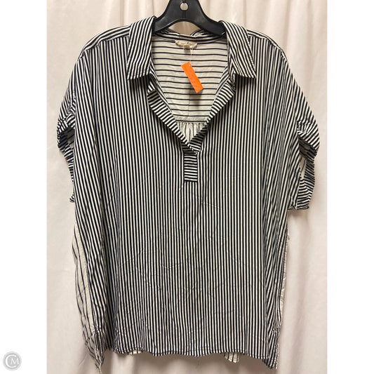 Top Short Sleeve By Jane And Delancey In Black & White, Size: 1x
