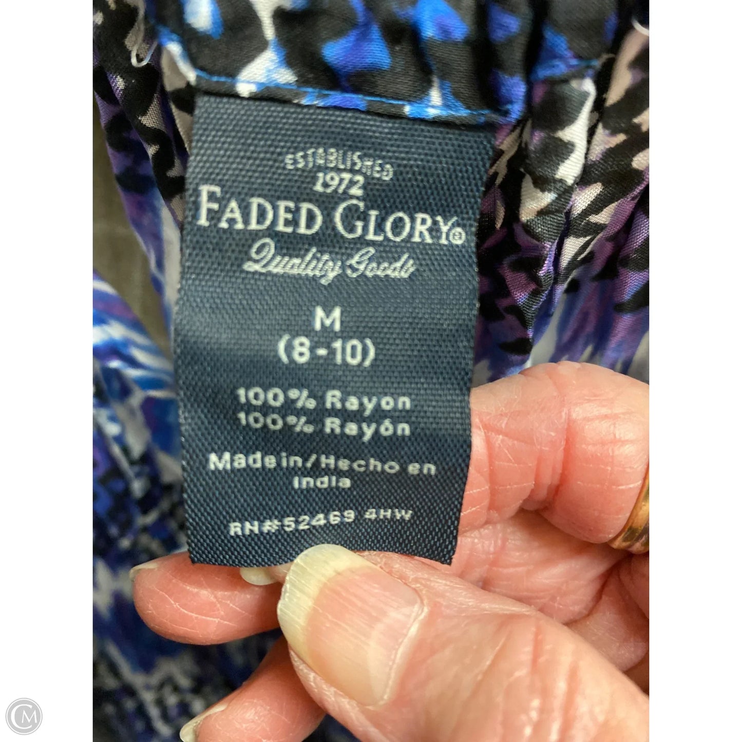 Top Sleeveless By Faded Glory In Blue, Size: M