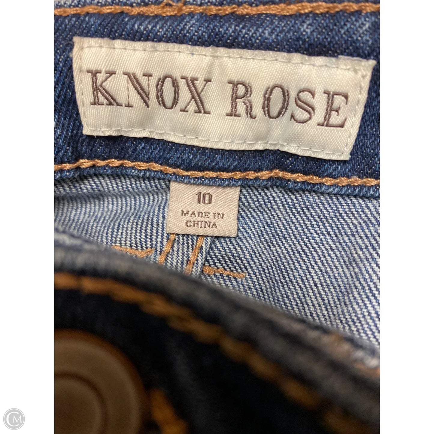 Jeans Straight By Knox Rose In Blue Denim, Size: 10
