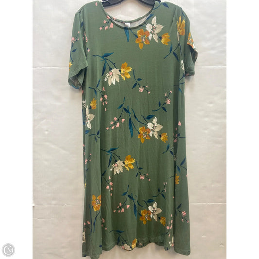 Dress Casual Midi By Old Navy In Green, Size: L