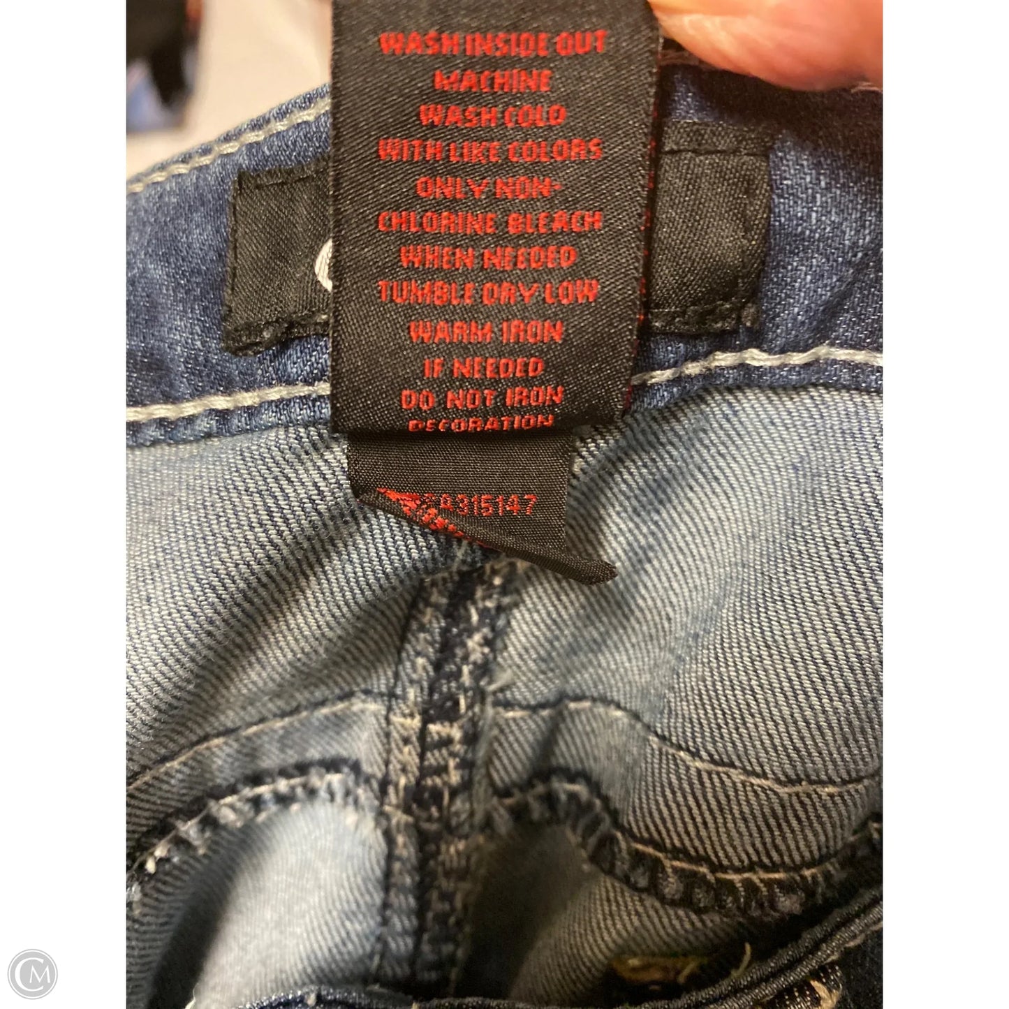 Jeans Straight By Earl Jean In Blue Denim, Size: 12