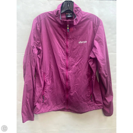 Jacket Windbreaker By Clothes Mentor In Purple, Size: L