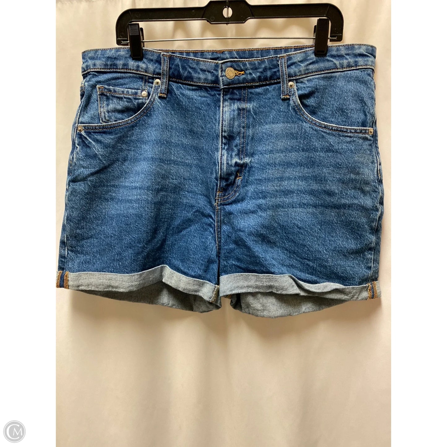 Shorts By H&m In Blue Denim, Size: 14