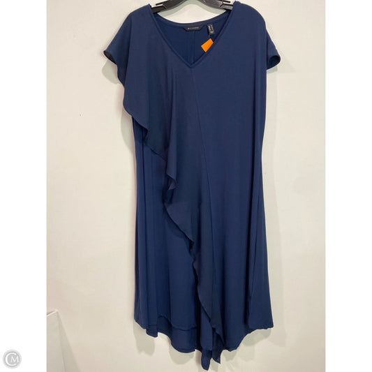 Dress Casual Midi By H For Halston In Navy, Size: M