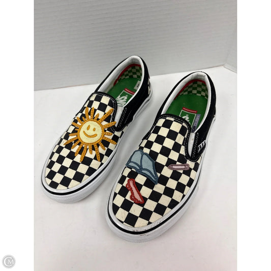 Shoes Sneakers By Vans In Black & White, Size: 8