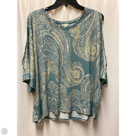 Top Short Sleeve By Cato In Blue, Size: Xl