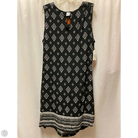 Dress Casual Midi By Time And Tru In Black & White, Size: 3x