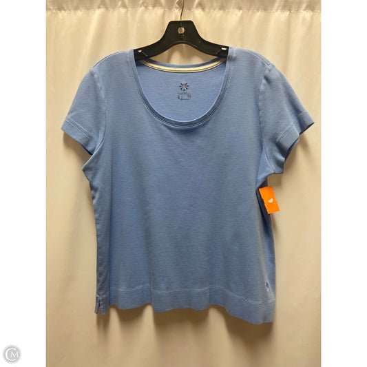 Top Short Sleeve By Isaac Mizrahi Live Qvc In Blue, Size: L