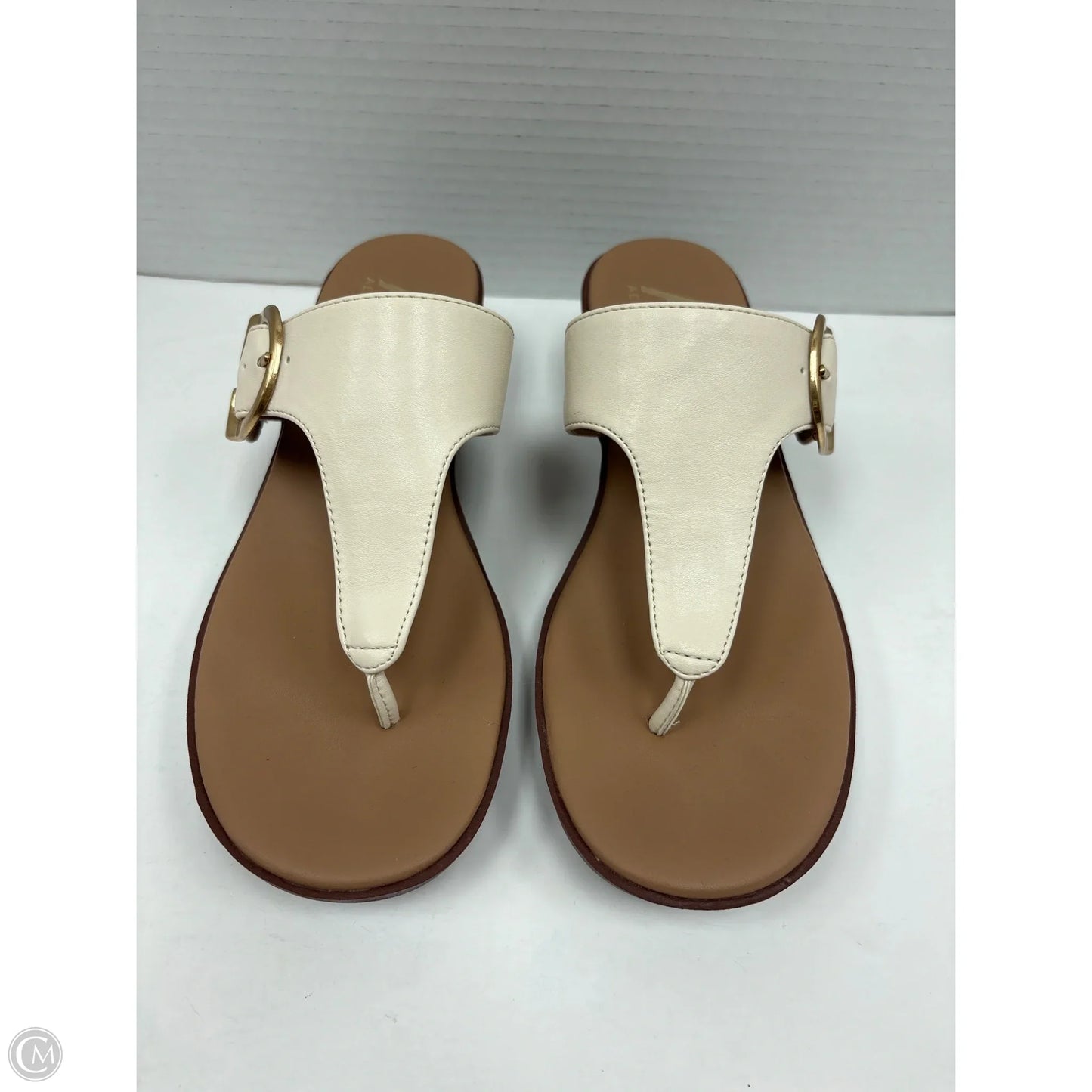 Sandals Heels Wedge By Aerosoles In Cream, Size: 7.5