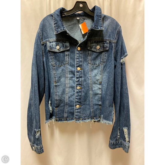 Jacket Denim By Clothes Mentor In Blue Denim, Size: Xxl