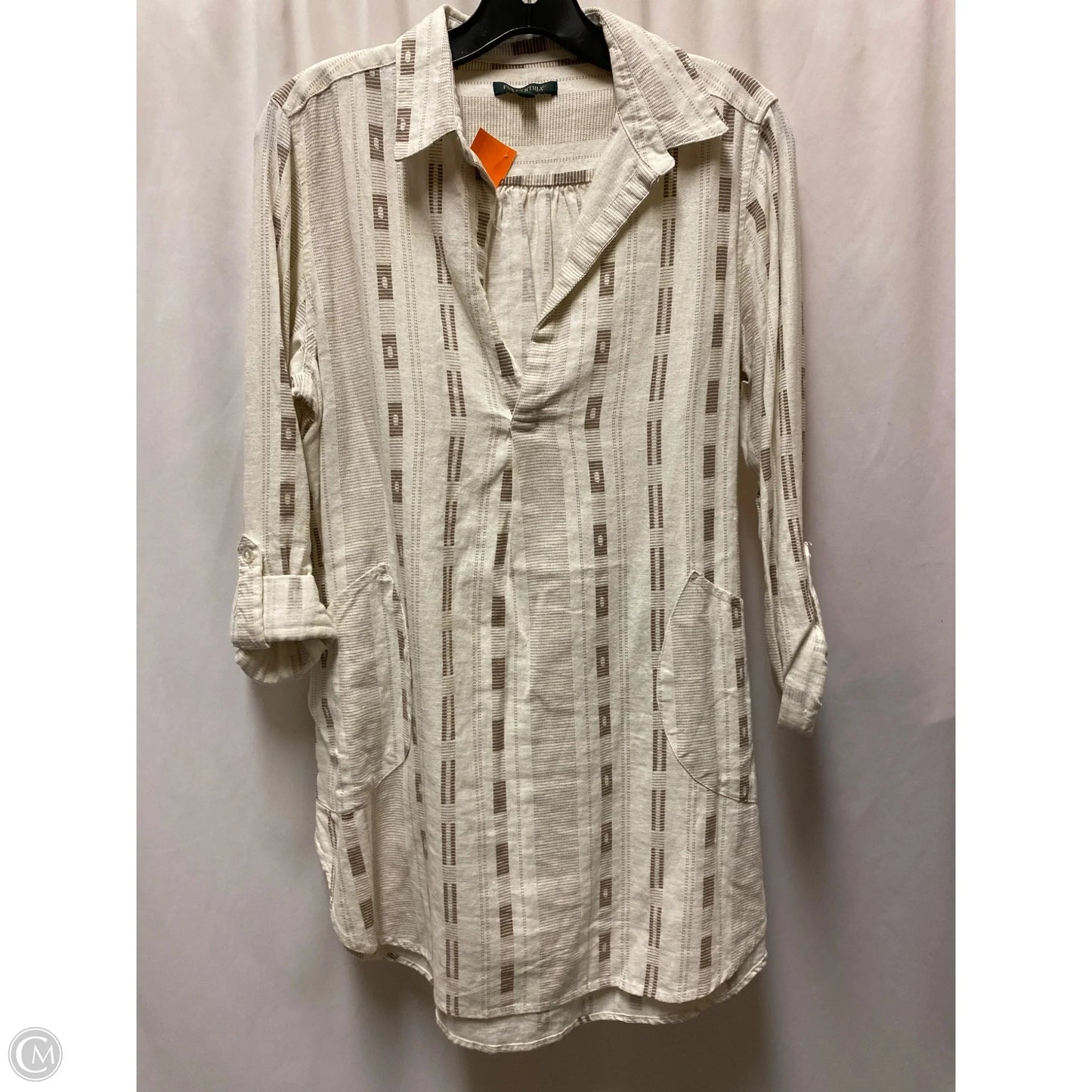 Dress Casual Midi By For Cynthia In Taupe, Size: M