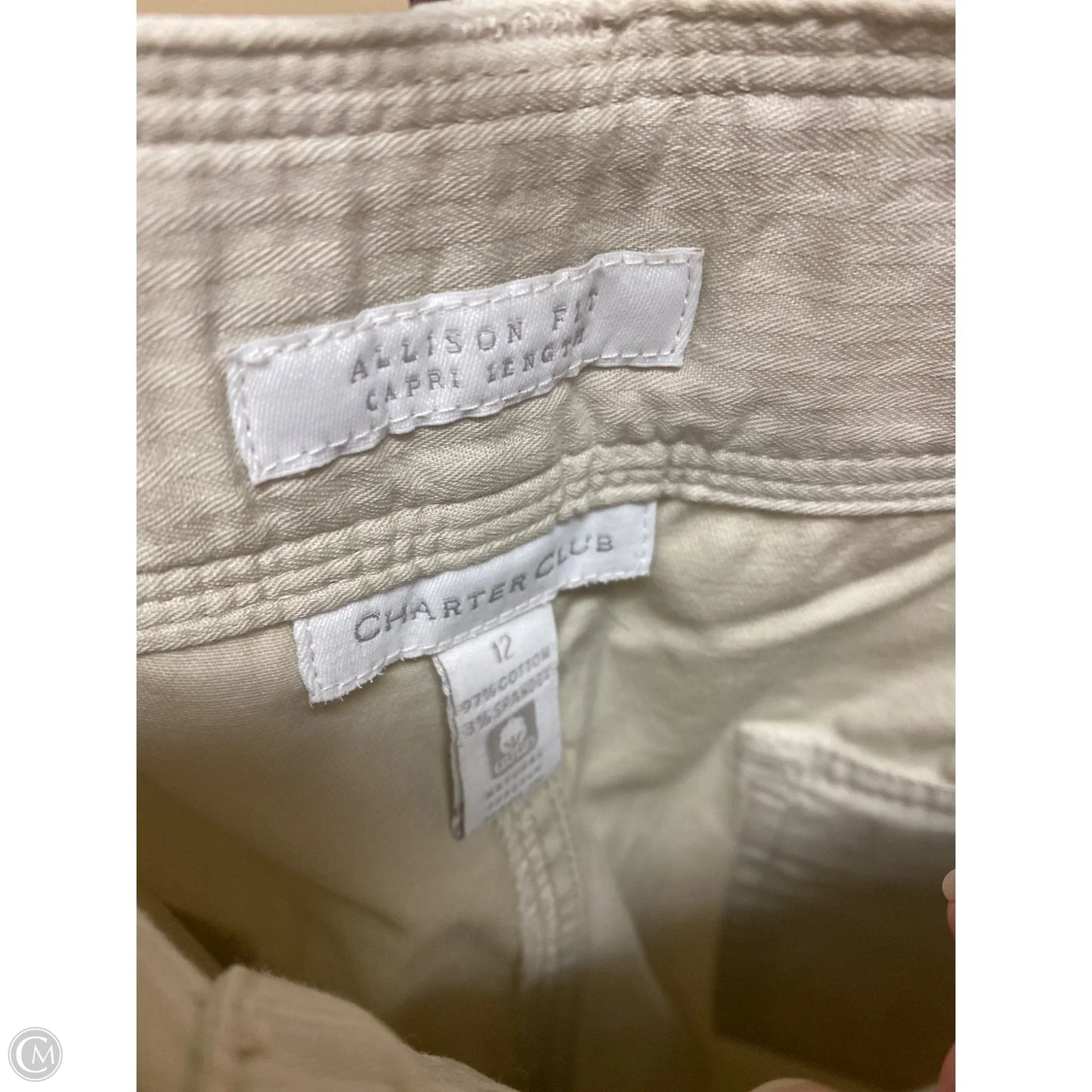 Capris By Charter Club In Tan, Size: 12