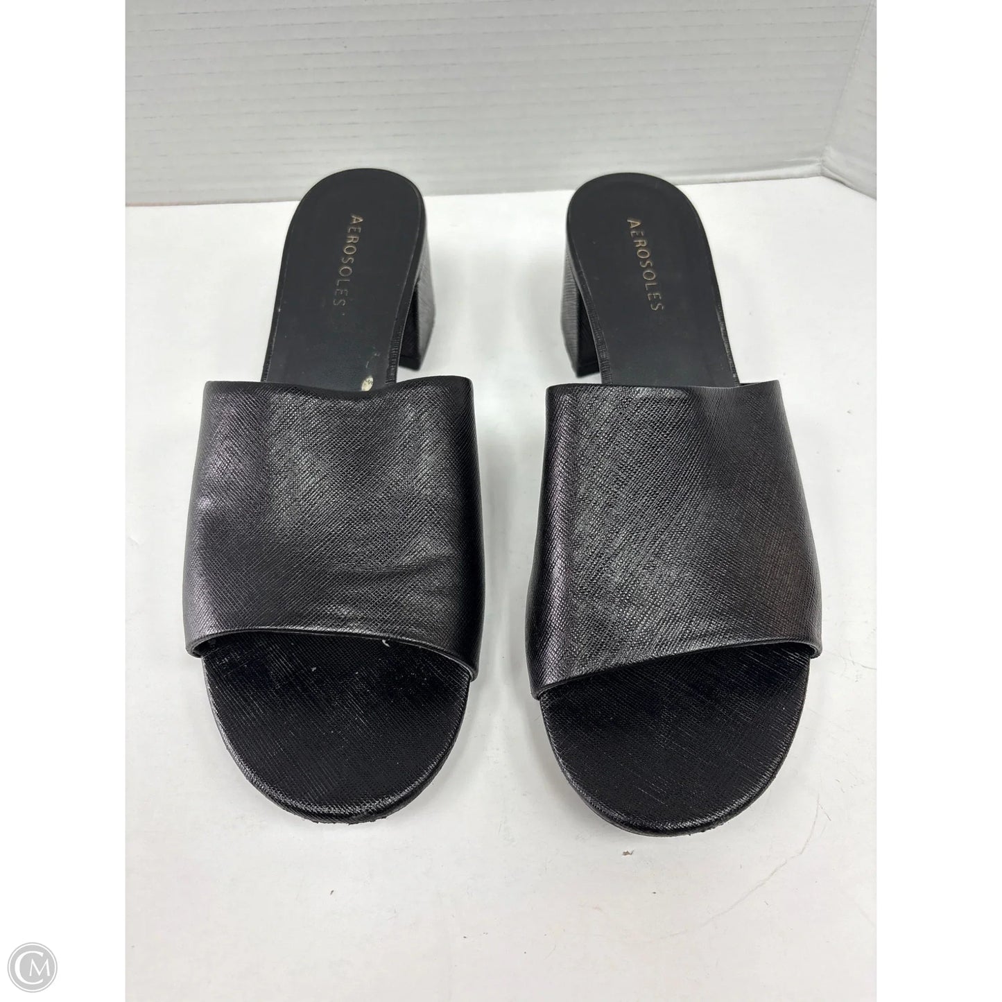 Sandals Heels Block By Aerosoles In Black, Size: 10