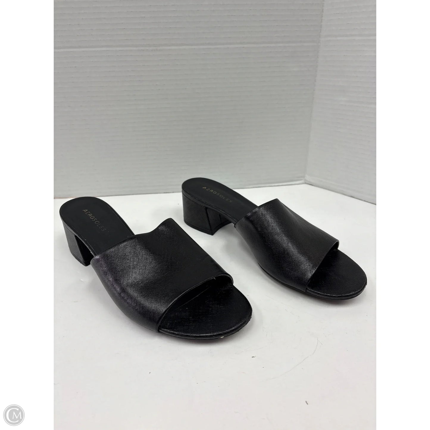Sandals Heels Block By Aerosoles In Black, Size: 10