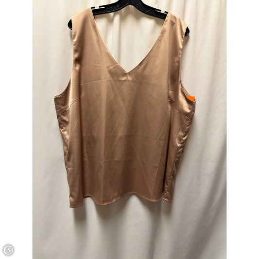 Top Sleeveless By Clothes Mentor In Tan, Size: 3x
