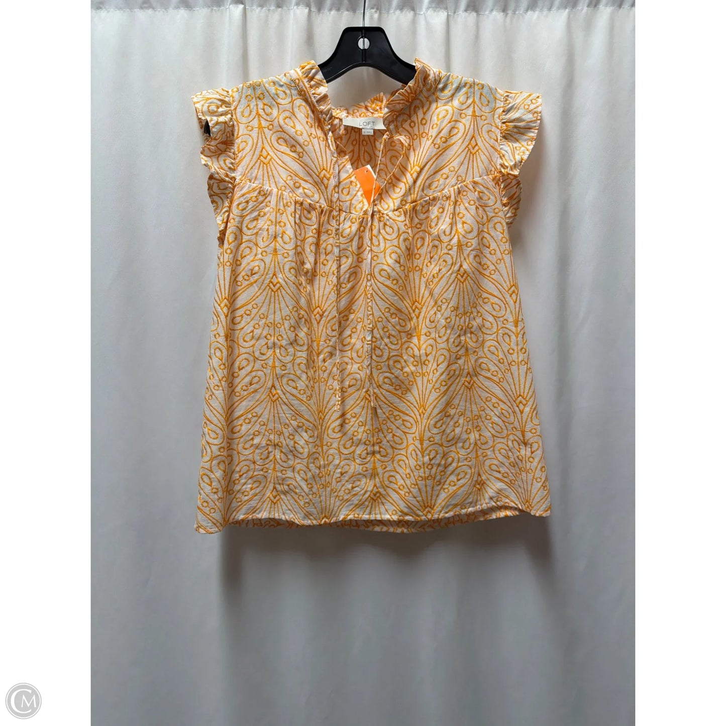 Top Sleeveless By Loft In Orange, Size: M