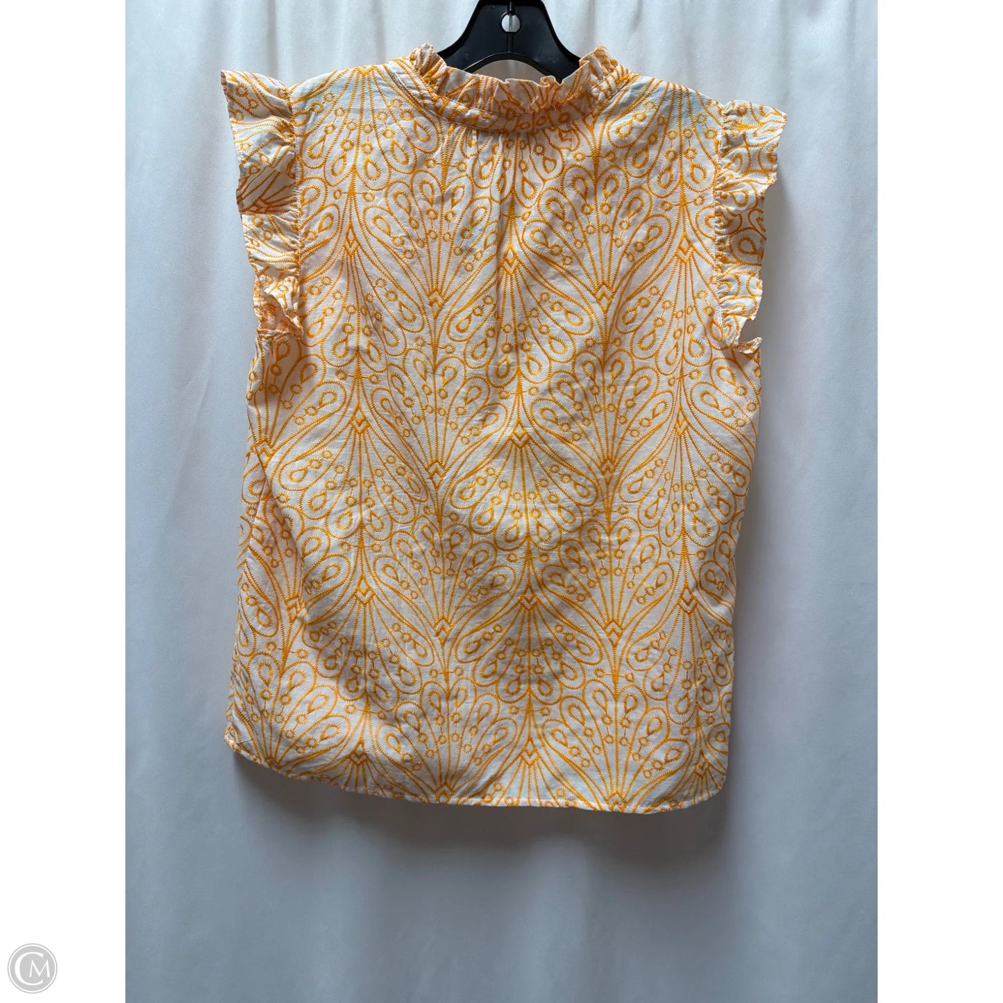 Top Sleeveless By Loft In Orange, Size: M