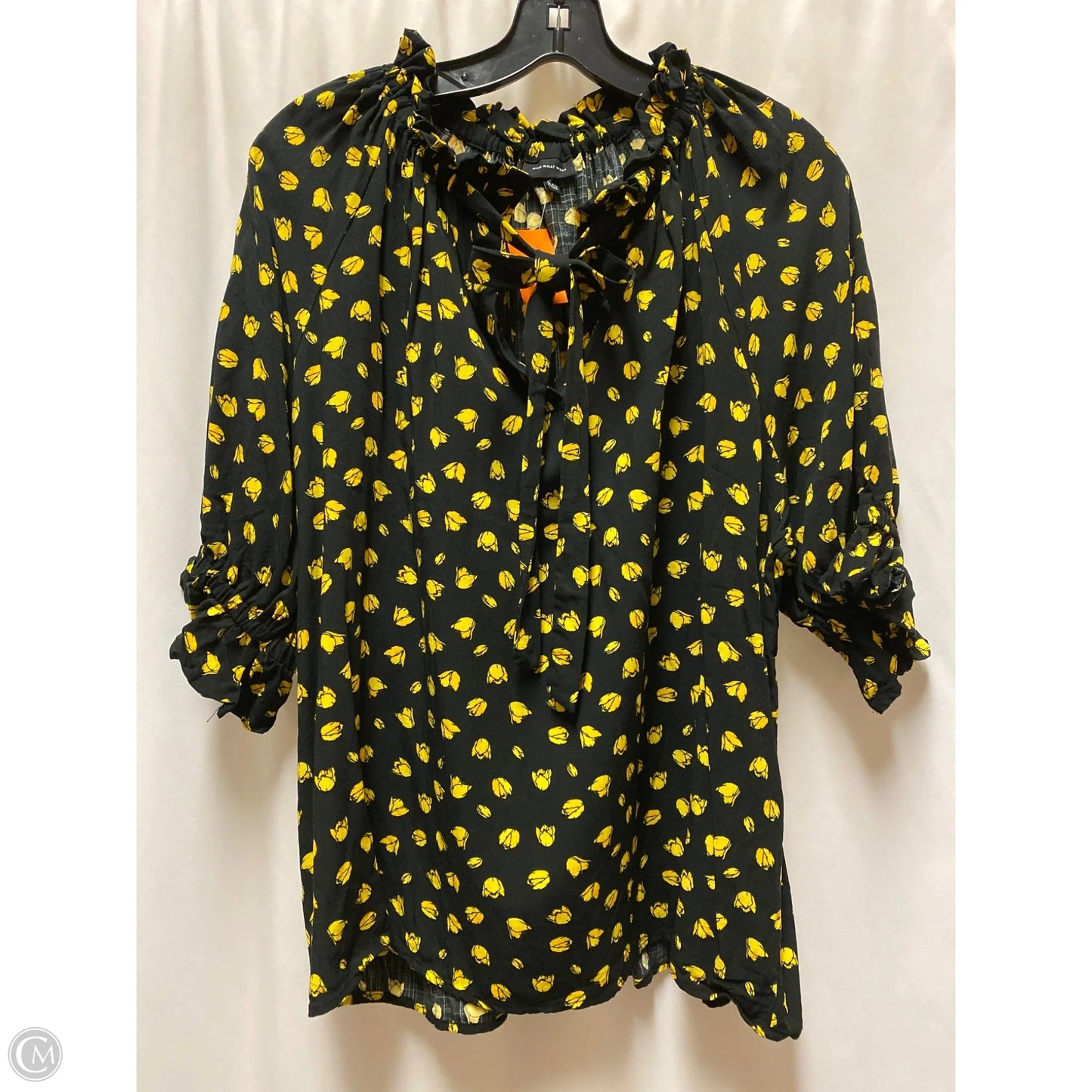 Top Short Sleeve By Who What Wear In Black, Size: Xxl