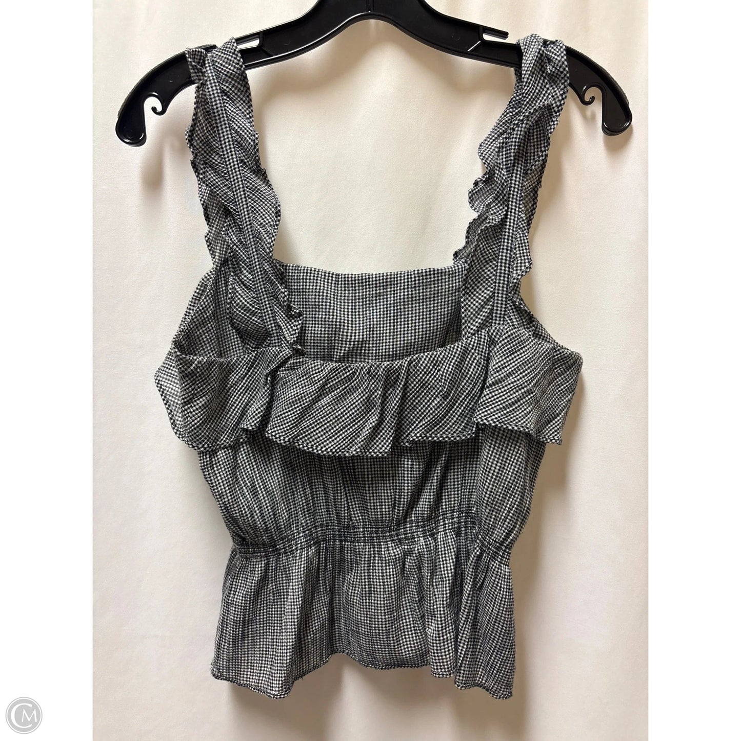 Top Sleeveless By Seven 7 In Black & White, Size: S