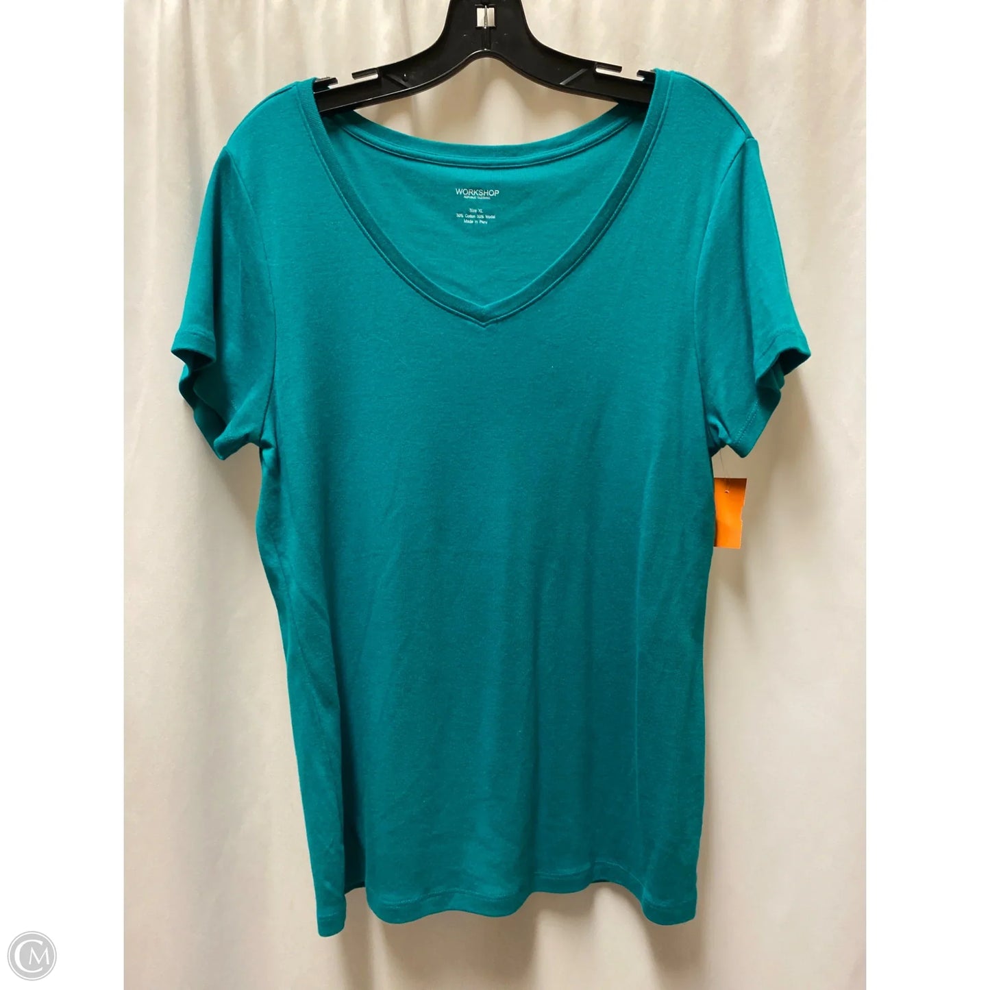 Top Short Sleeve By Workshop In Green, Size: Xl