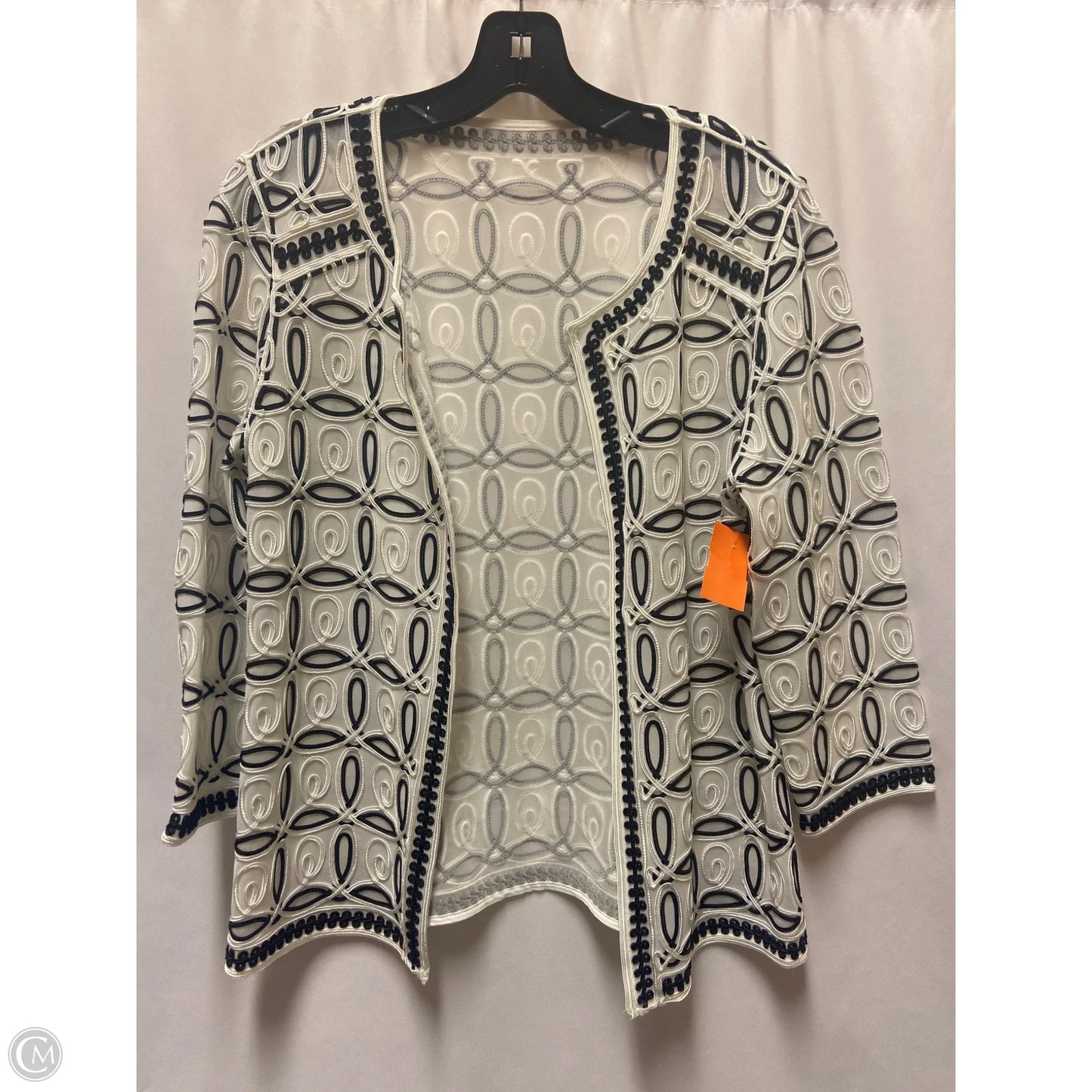 Blazer By Clothes Mentor In Black & White, Size: L