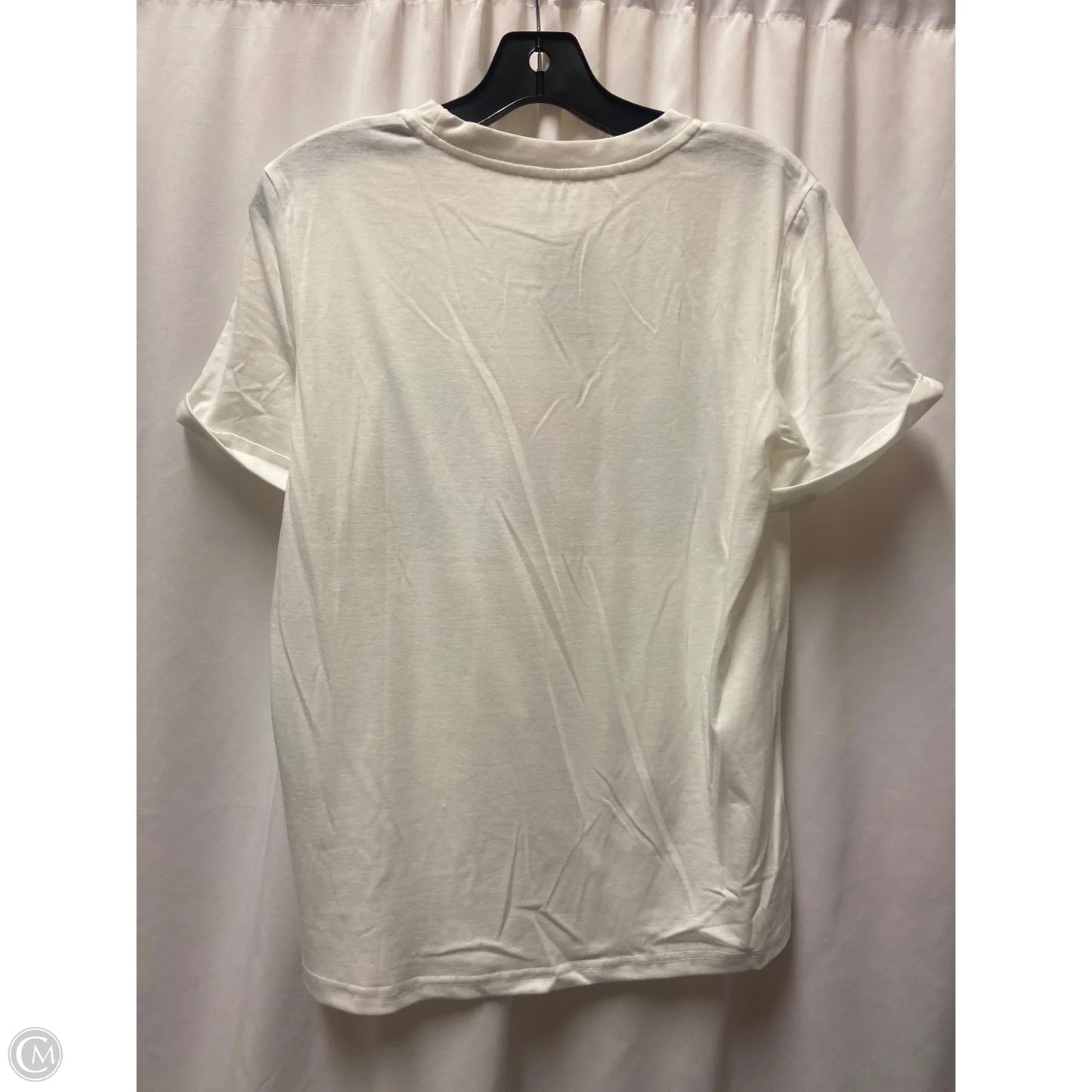 Top Short Sleeve By Clothes Mentor In White, Size: S
