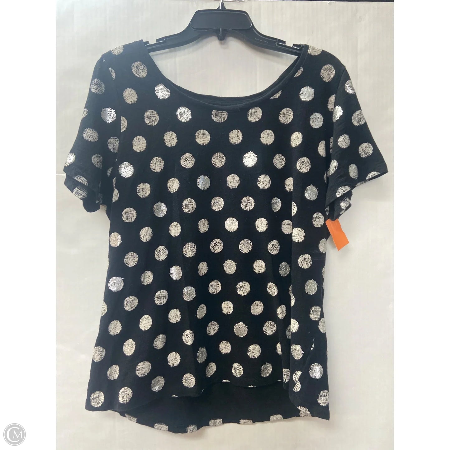 Top Short Sleeve By Lane Bryant In Black, Size: L
