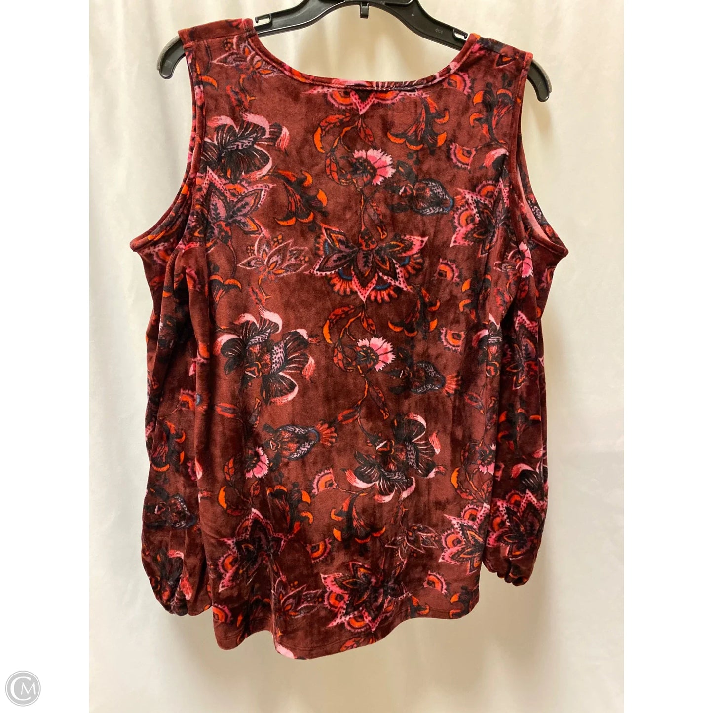 Top Long Sleeve By Vintage America In Maroon, Size: L