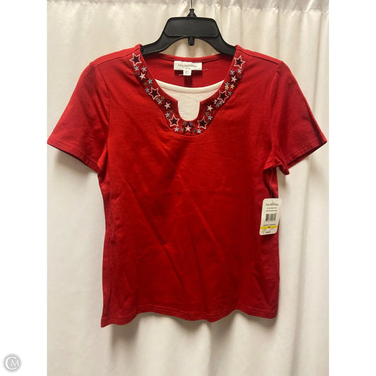 Top Short Sleeve By Breckenridge In Red, Size: Mp