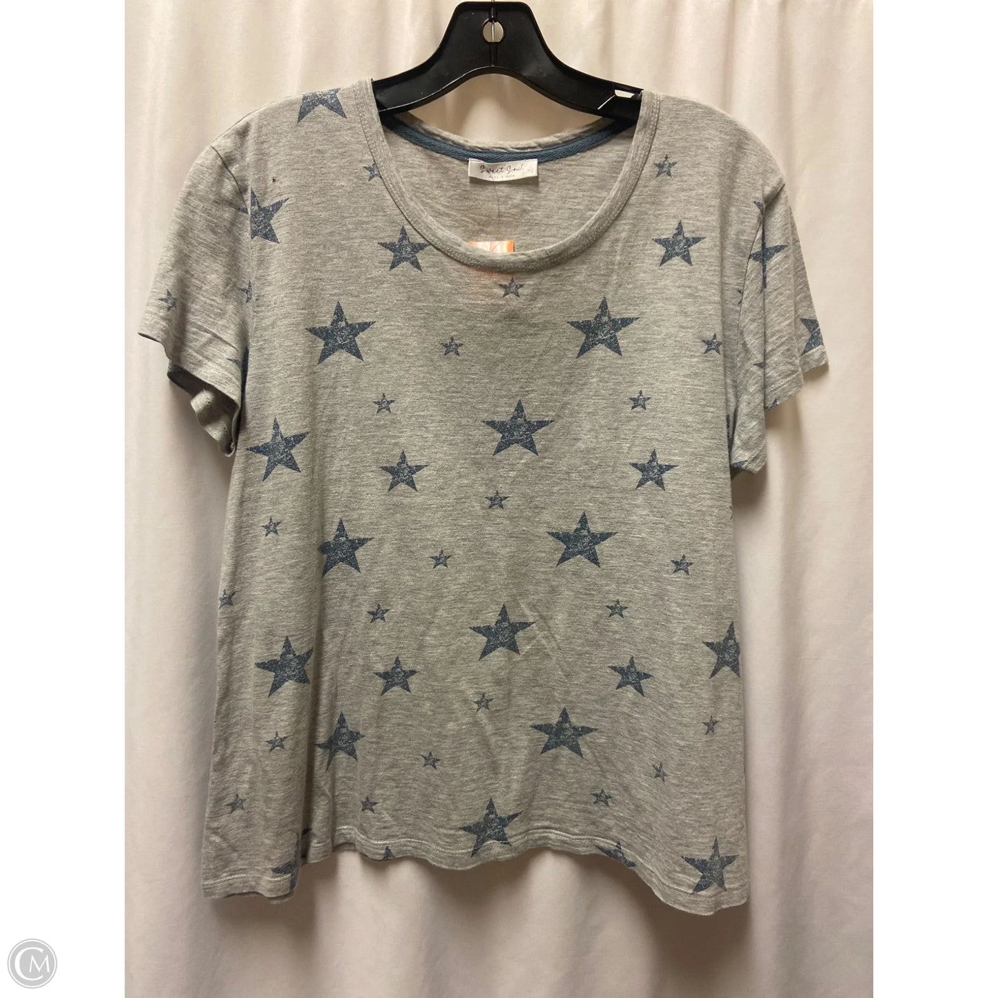 Top Short Sleeve By Clothes Mentor In Grey, Size: Xl