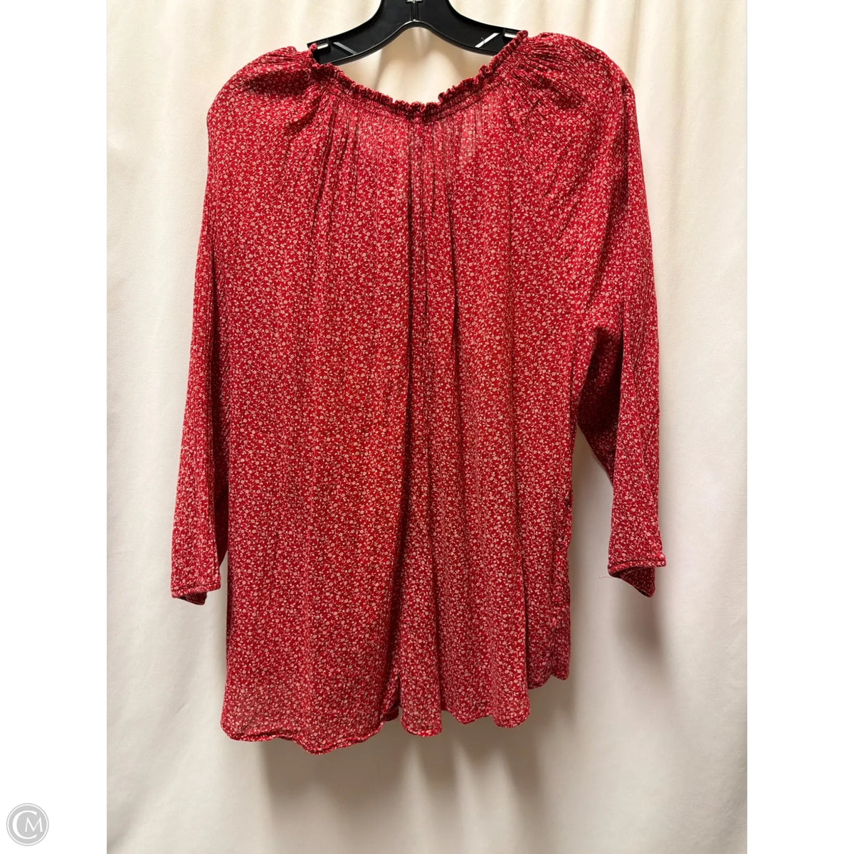 Top Long Sleeve By Chaps In Red, Size: L