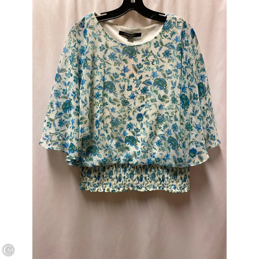Top Short Sleeve By Cynthia Steffe In Blue & Green, Size: L