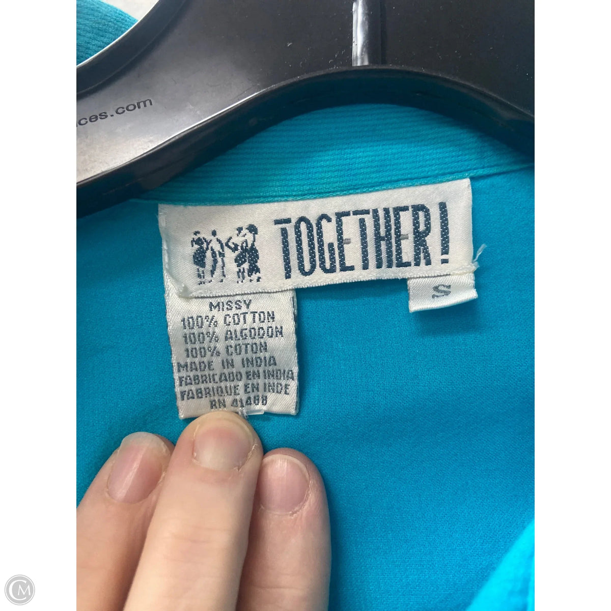 Top Long Sleeve By Together In Teal, Size: S