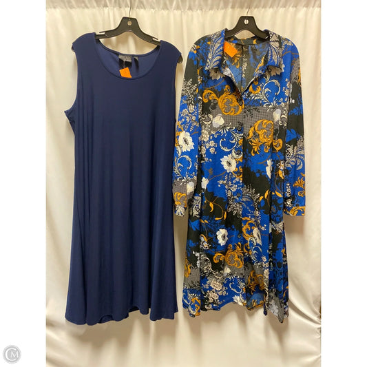 Dress Set 2pc By Clothes Mentor In Navy, Size: 2x