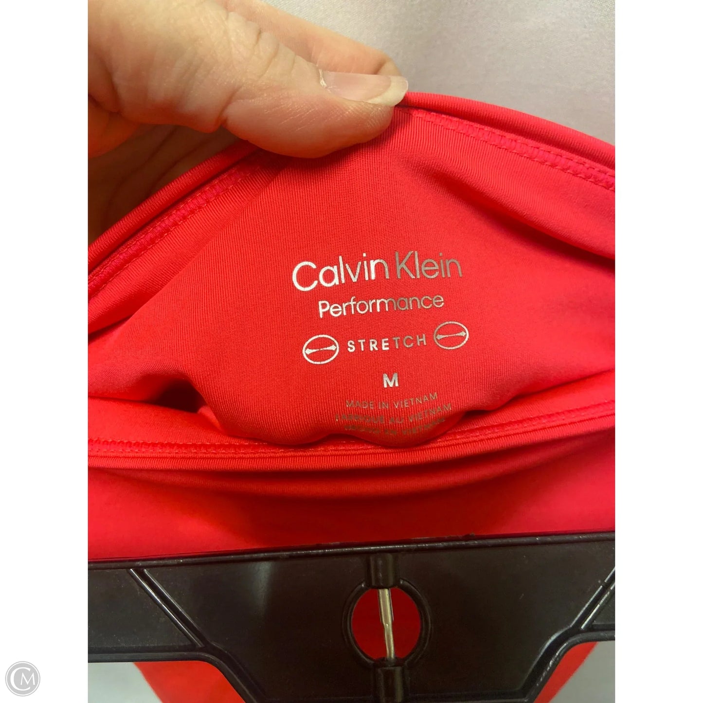 Athletic Leggings By Calvin Klein In Pink, Size: M