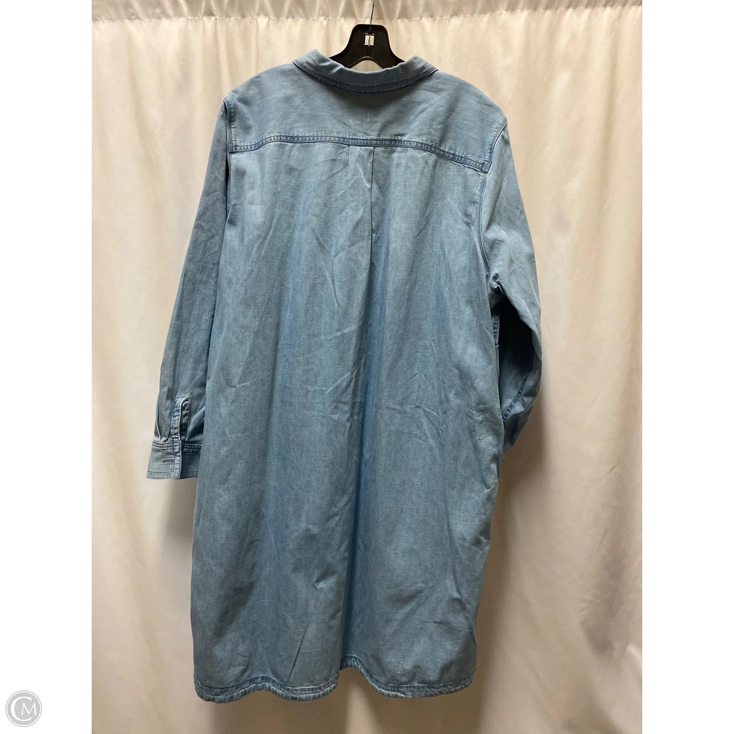 Dress Casual Maxi By Lands End In Blue Denim, Size: 2x