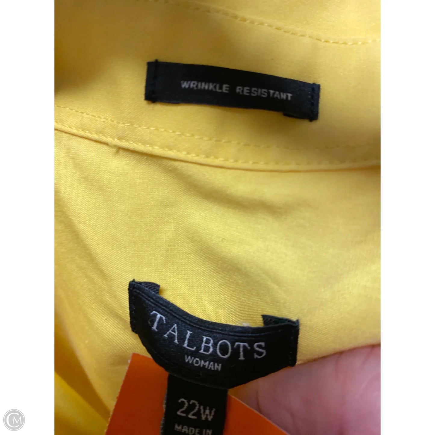 Top Long Sleeve By Talbots In Yellow, Size: 22