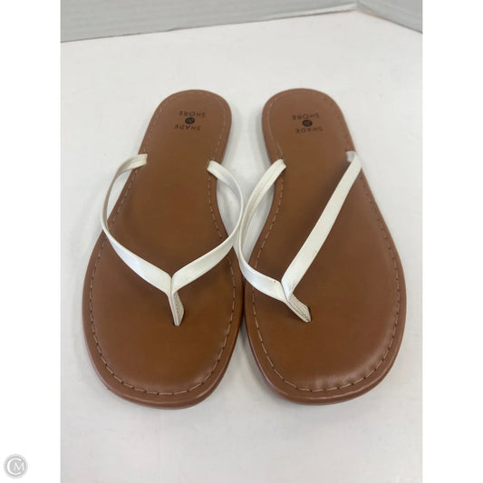 Sandals Flip Flops By Shade & Shore In White, Size: 6