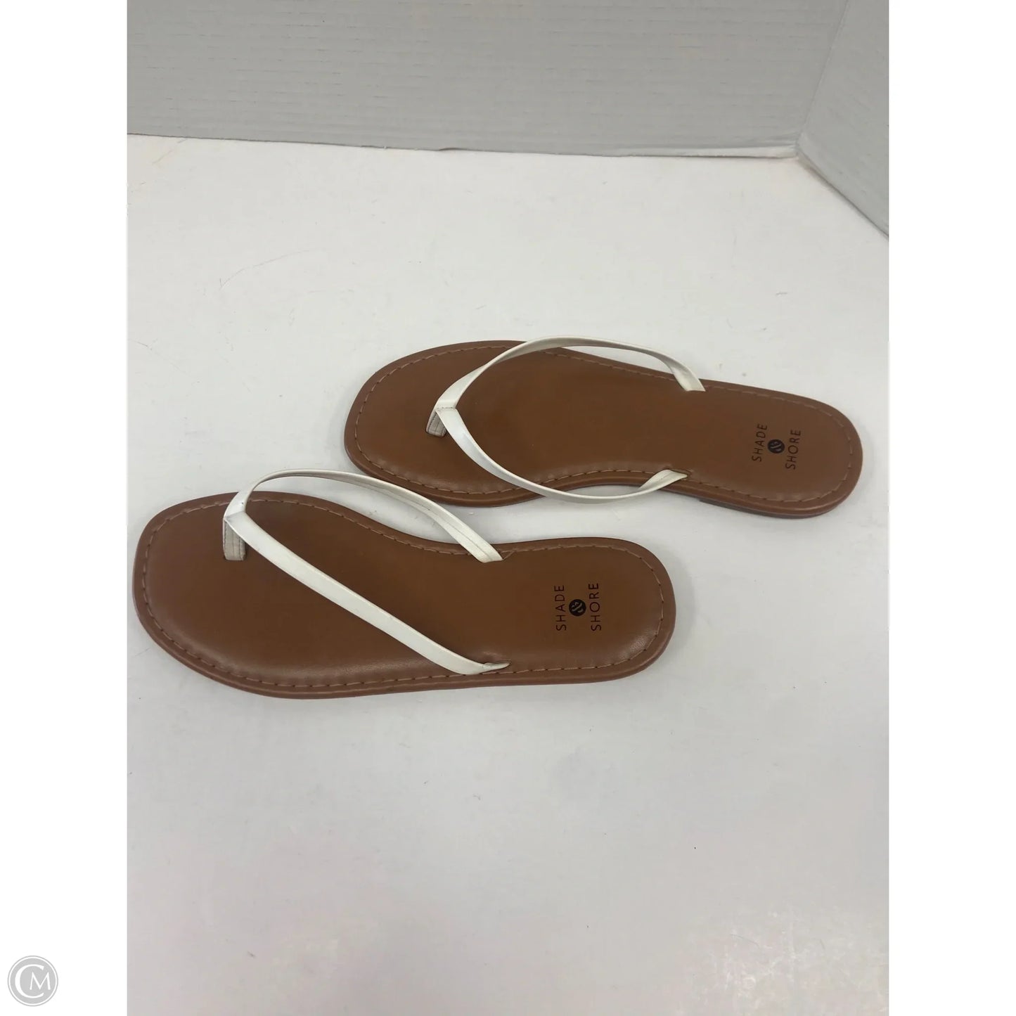Sandals Flip Flops By Shade & Shore In White, Size: 6