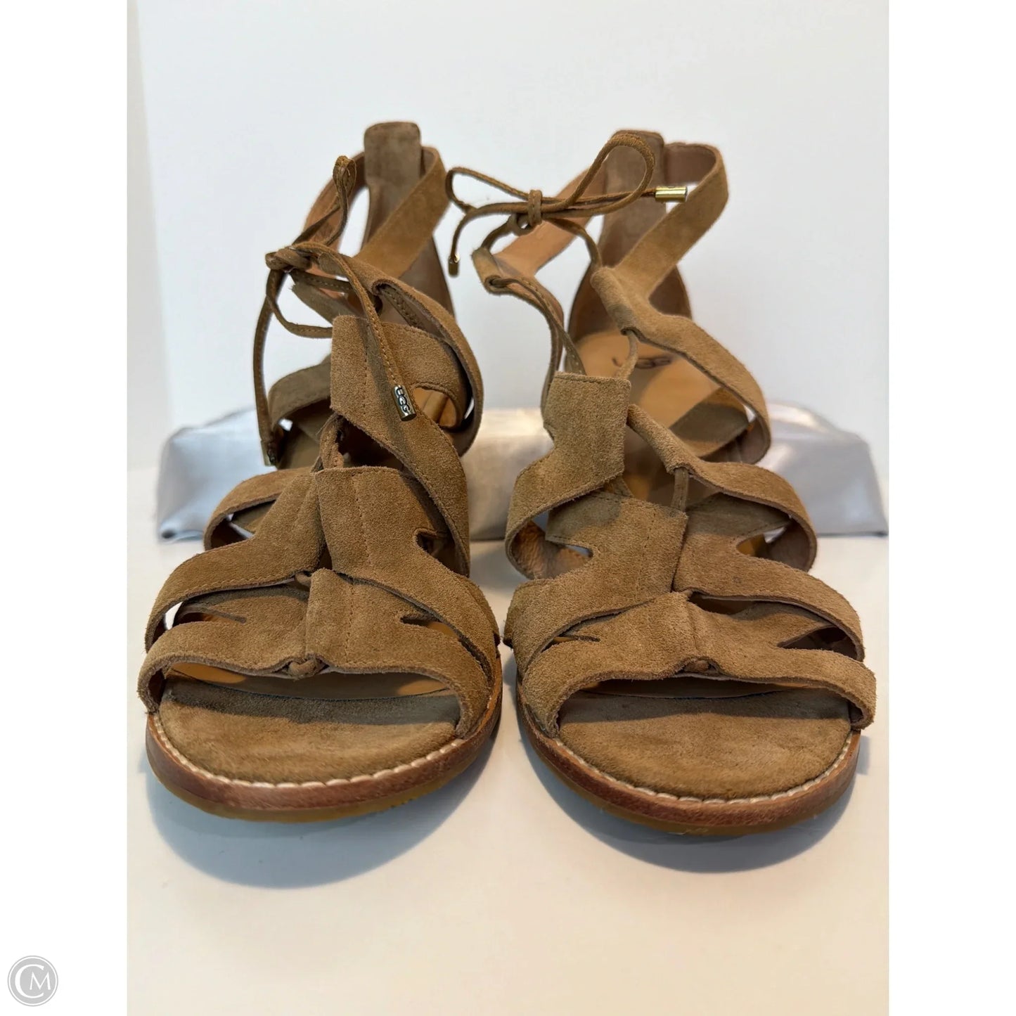 Sandals Designer By Ugg In Brown, Size: 12