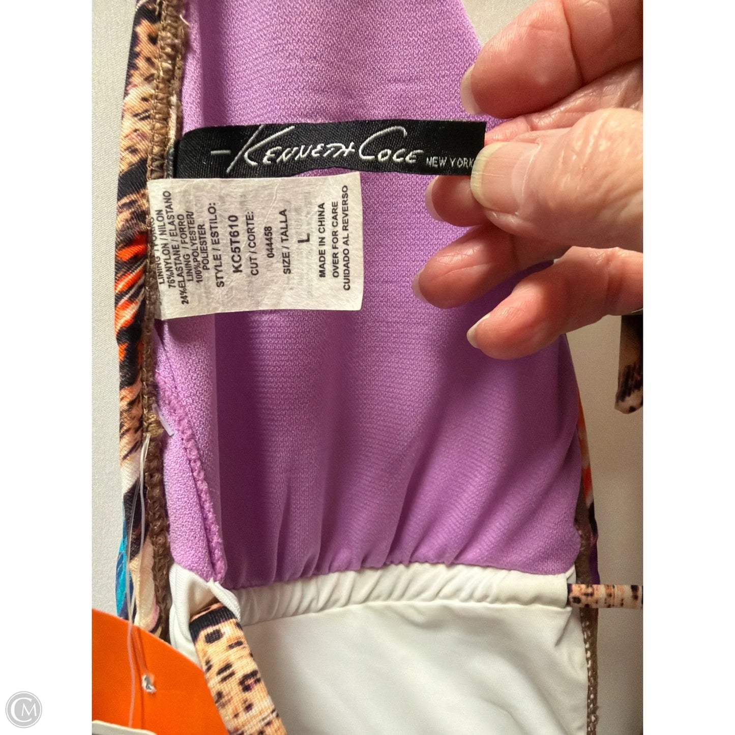 Swimsuit By Kenneth Cole In Purple, Size: L