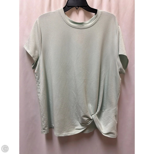 Top Short Sleeve By Skechers In Green, Size: Xxl