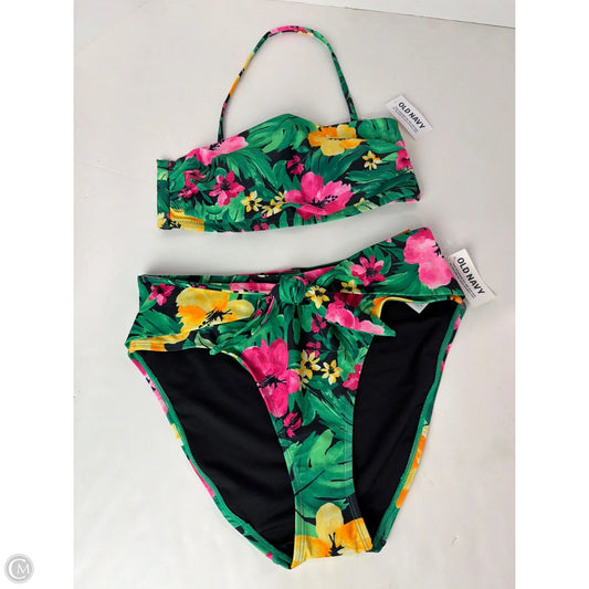 Swimsuit 2pc By Old Navy Floral Print, In Size, T XS B S