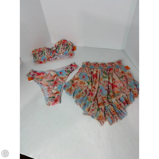 Swimsuit 2pc By Clothes Mentor In Pink & Yellow, Size: S