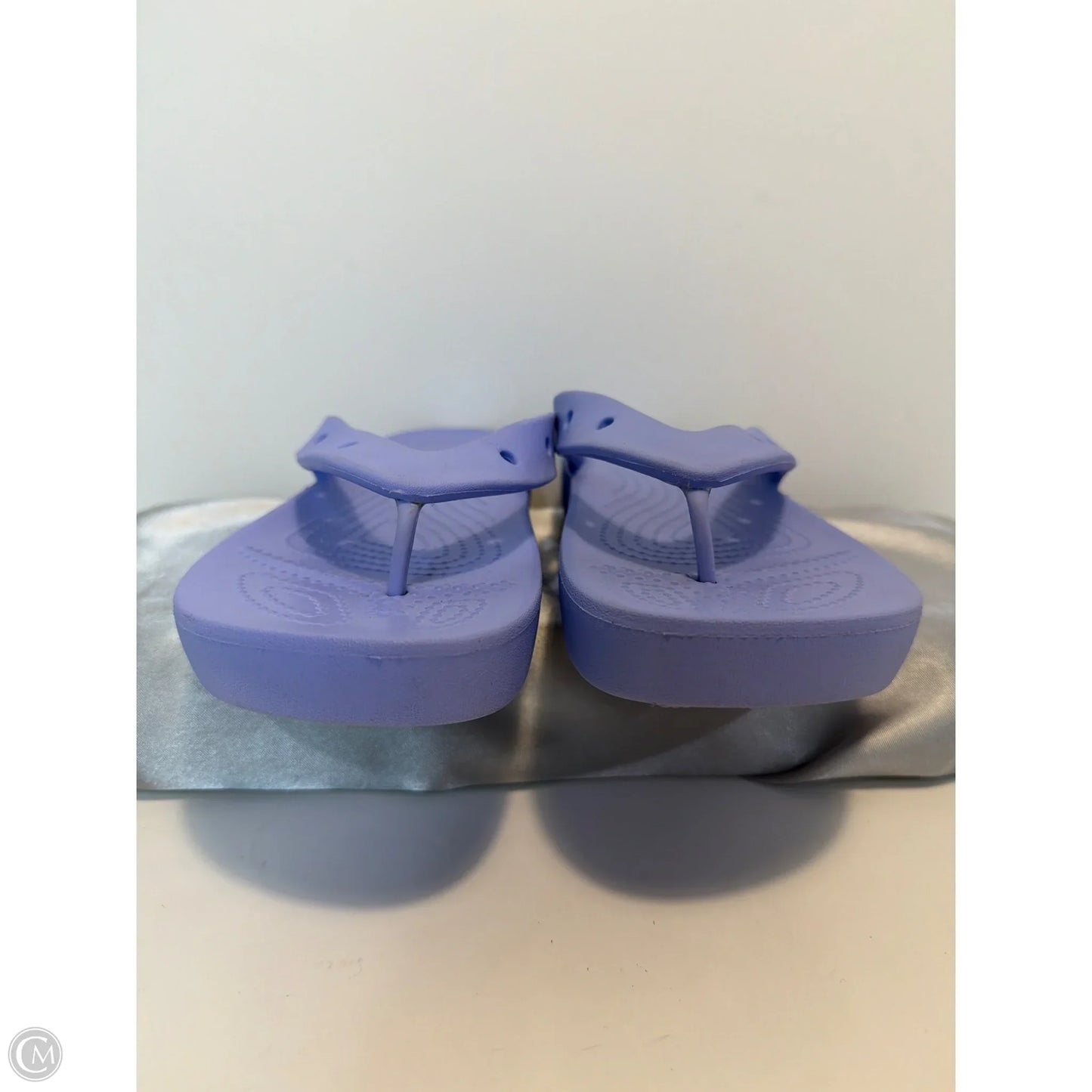 Sandals Flats By Crocs In Purple, Size: 9