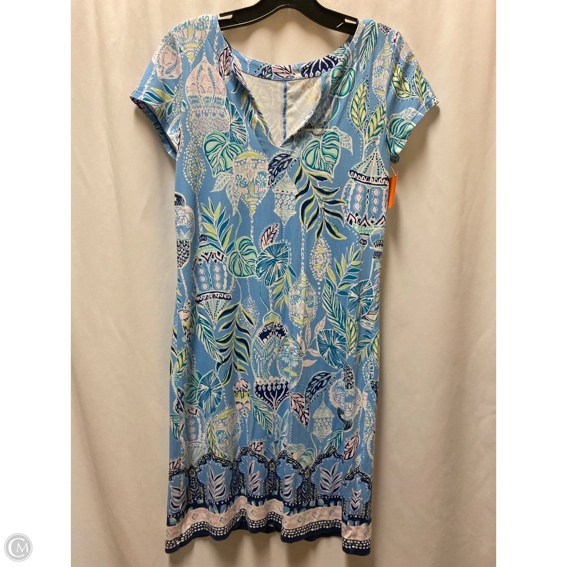 lilly pulitzer blue dress Evangeline Sleeveless It measures 35 from top of shoulder to hem (based on a size small/4) Dress Designer By Lilly Pulitzer