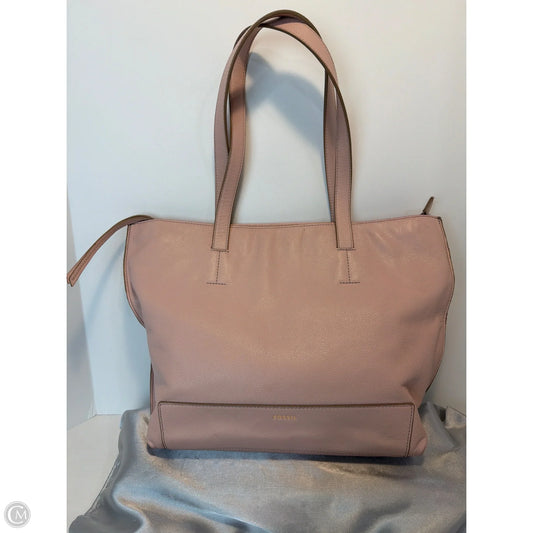 Handbag Leather By Fossil, Size: Large