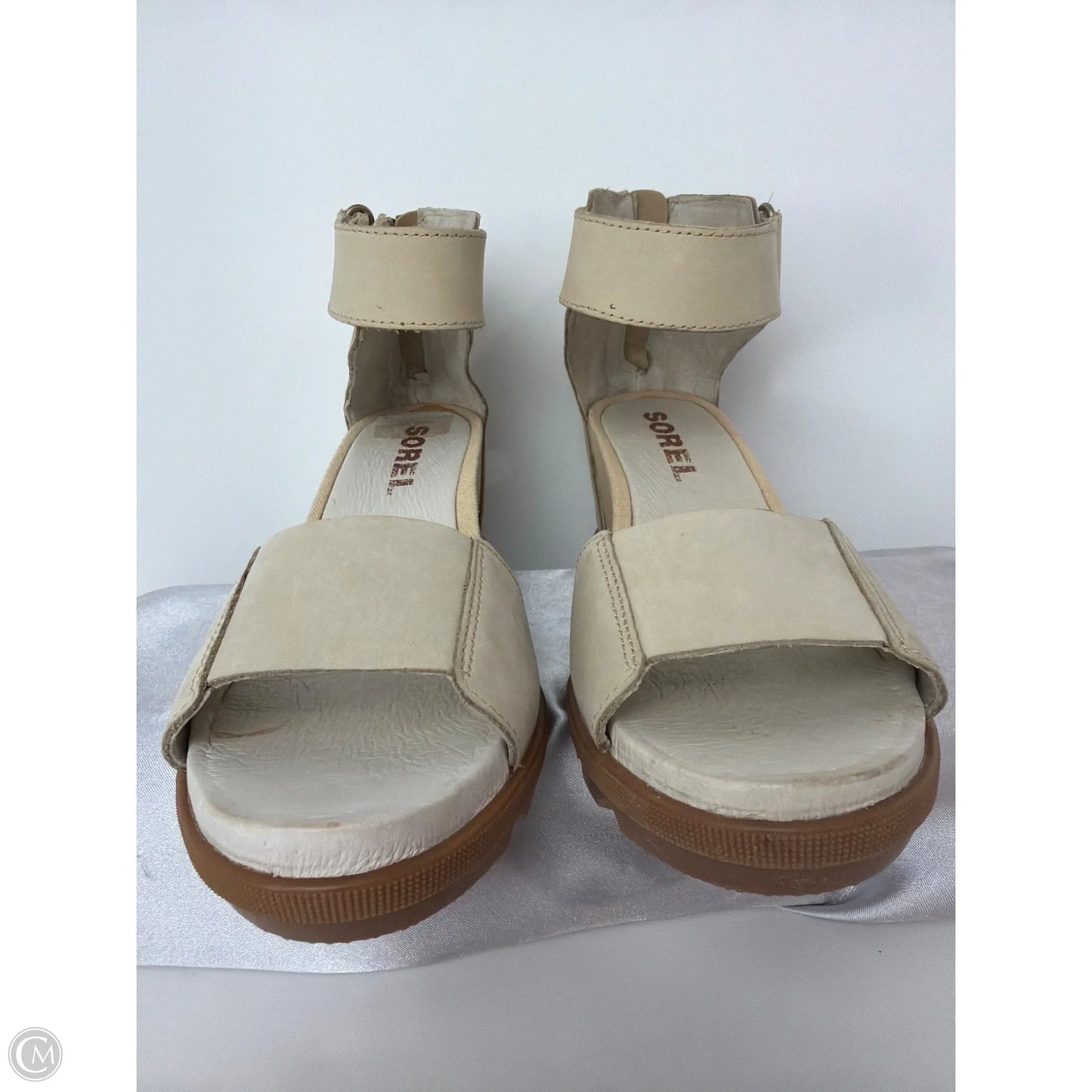 Sandals Flats By Sorel In Beige, Size: 9